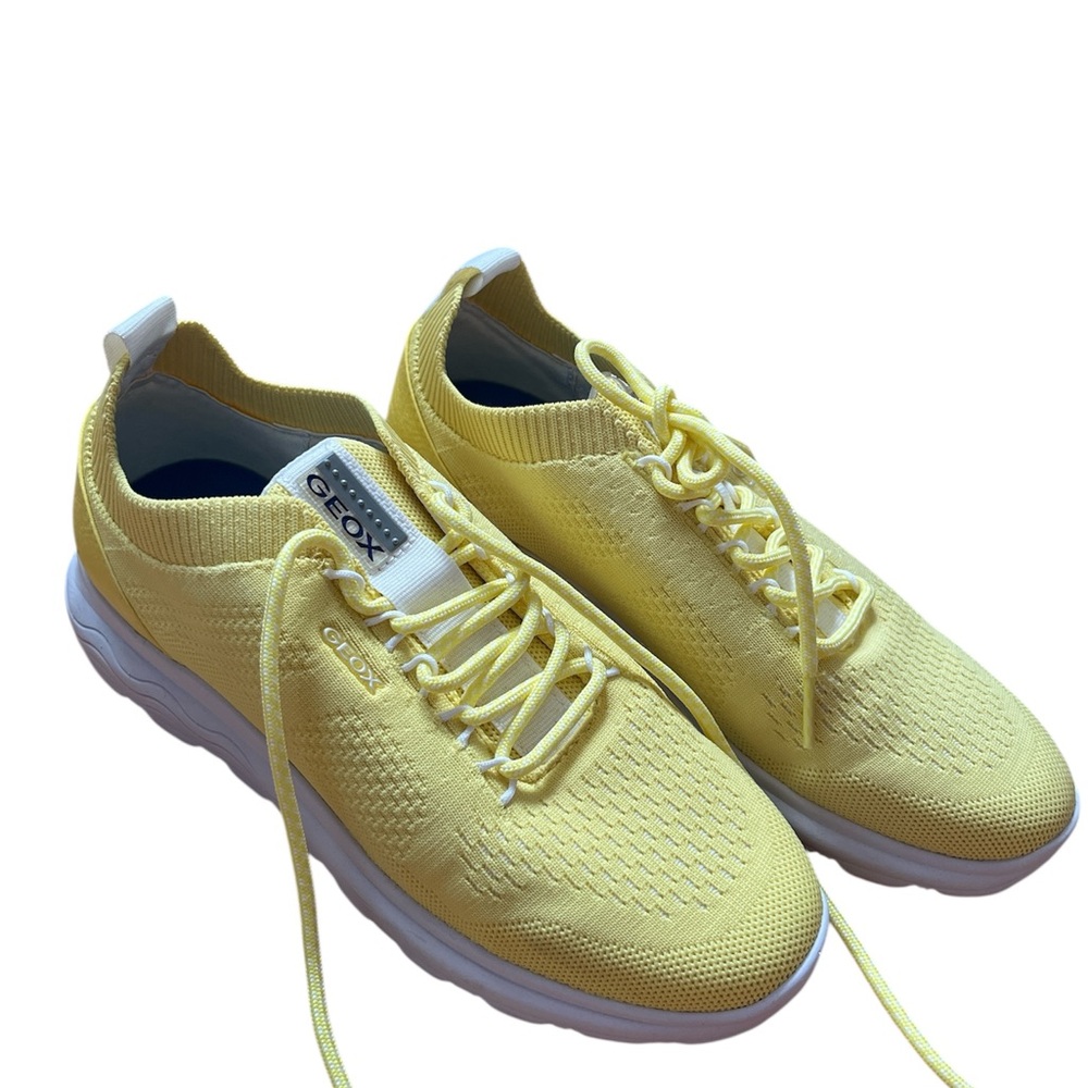 Geox Yellow Sneakers Breathable Mesh Athletic Design